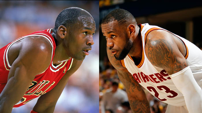 LeBron James says he could beat Michael Jordan in his prime--IMAGE